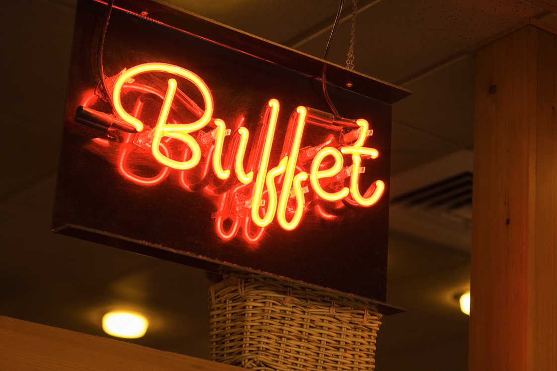 Neon buffet sign
